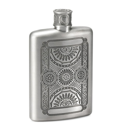 Harrods Royal Selangor Pewter Ace Hip Flask 140ml- Buy online at McGrocer