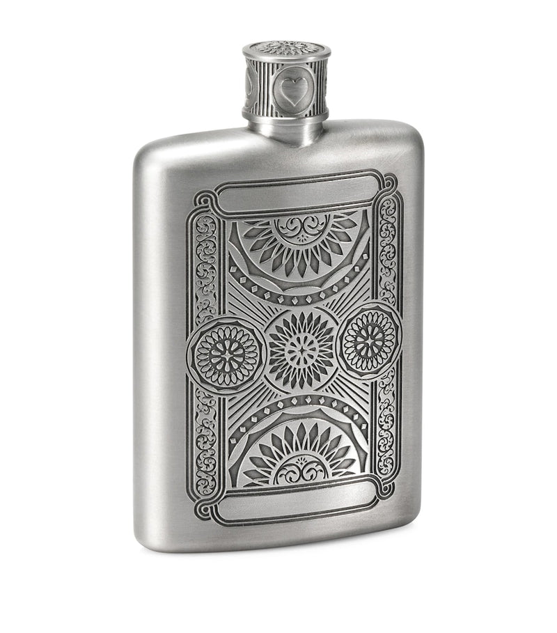 Royal Selangor pewter Ace hip flask 140ml, imported from the UK