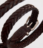 Eleventy braided leather belt 2.5cm, UK version