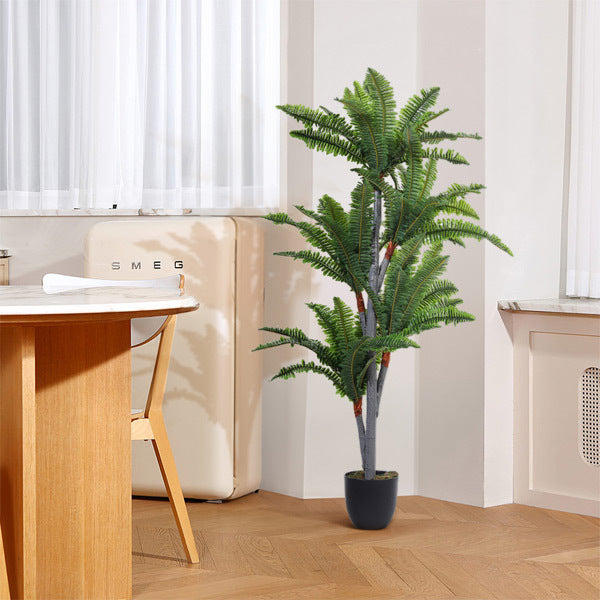 Livingandhome artificial Persian grass tree 135cm with black pot, UK version