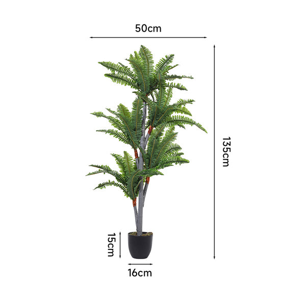 Livingandhome artificial Persian grass tree 135cm with black pot, UK version