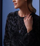 Boodles rose gold pendant with diamonds opal sapphire (British brand)