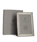 Carrs Silver fluted photo frame with wood back 7x5 inches - British product