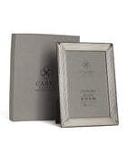 Carrs Silver fluted photo frame with wood back 7x5 inches - British product