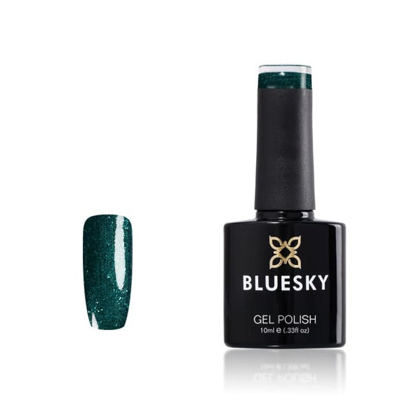 Bluesky gel polish Emerald Lights, imported from the UK