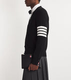 Thom Browne mini leather folio pouch, imported from the UK
