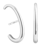 Astrid & Miyu orbit dome stud earrings rhodium-plated silver, imported from the UK