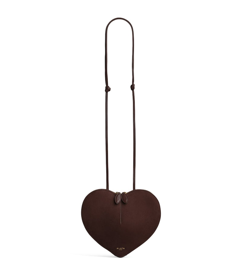 Alaïa Le Coeur shoulder bag in suede and goatskin, UK version