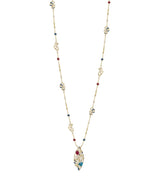 Harrods Boodles Presence Chamber Yellow Gold Diamond and Gemstone Pendant Necklace- Buy online at McGrocer