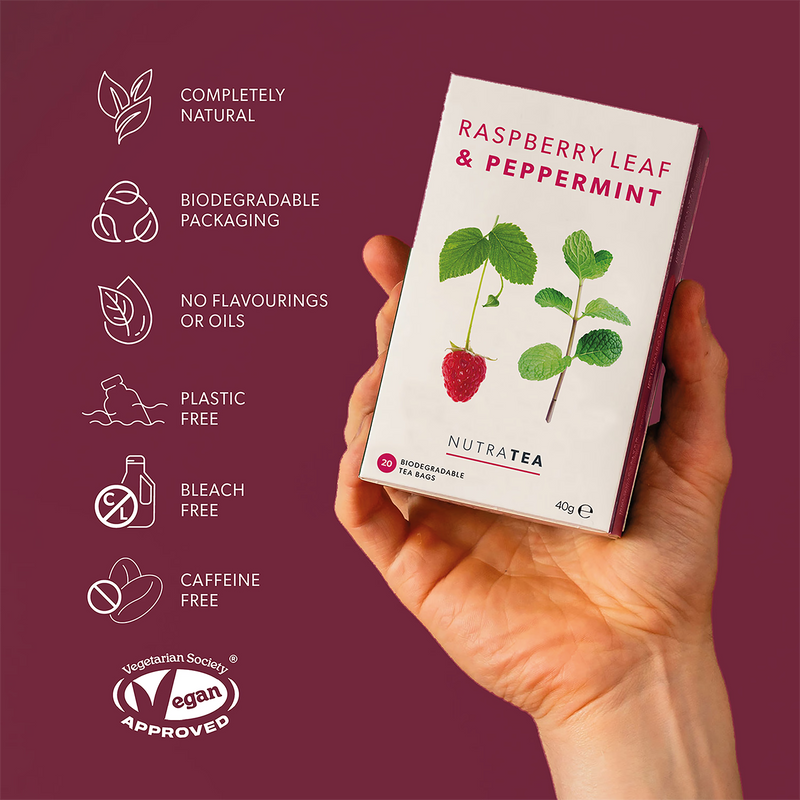 Raspberry Leaf & Peppermint herbal tea 20 tea bags - British product