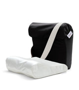 Harrods HYOUMANKIND Go Pillow with Silk Pillowcase Travel Pillow 34cm x 32cm- Buy online at McGrocer