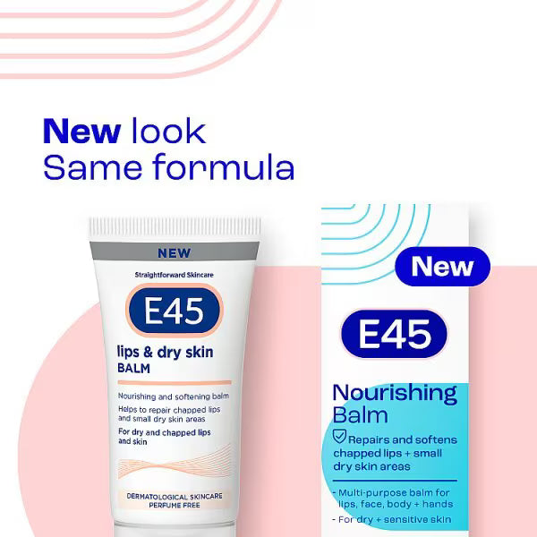 E45 Lips & Dry Skin Balm 30ml - British product