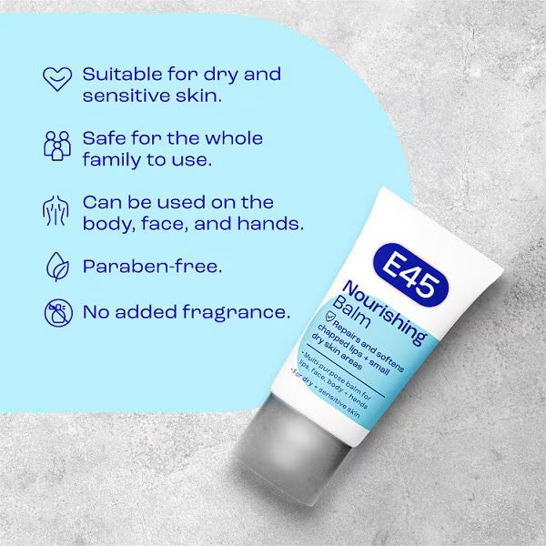 E45 Lips & Dry Skin Balm 30ml - British product