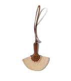 Miu Miu leather raffia fan keyring, imported from the UK
