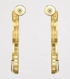 Chopard Ice Cube large hoop earrings yellow gold diamond - British product