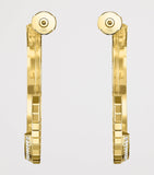 Chopard Ice Cube large hoop earrings yellow gold diamond - British product