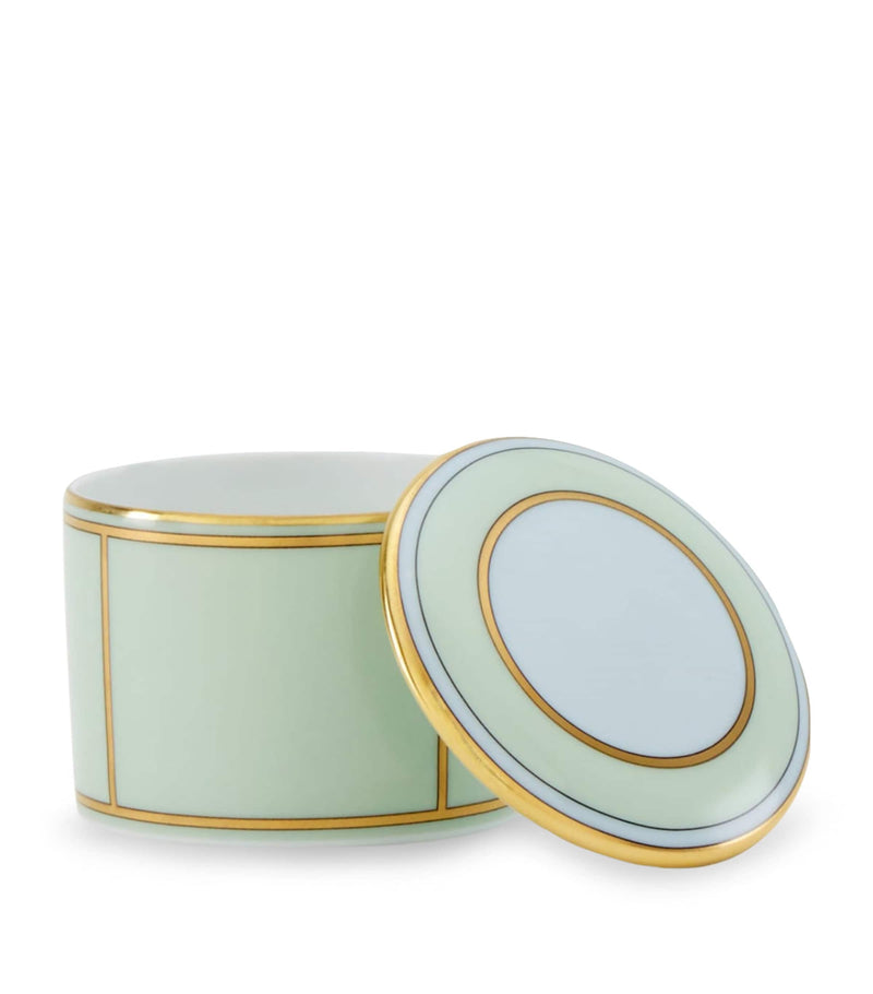 GINORI 1735 porcelain trinket box verde, UK version