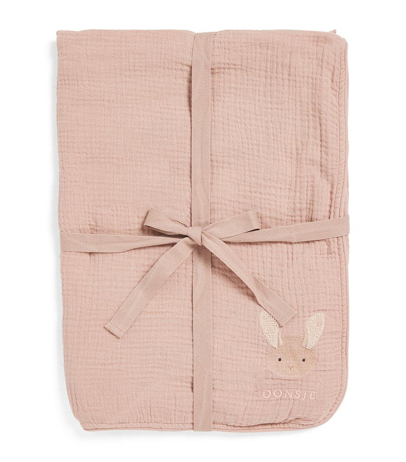 Donsje Muslin Embroidered Ploekie Baby Blanket - British product