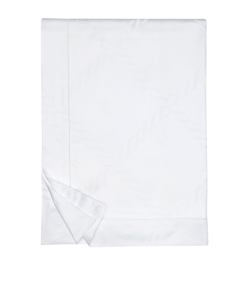 Super King Duvet Cover in Egyptian Cotton with Braid Embroidery, 260cm x 220cm