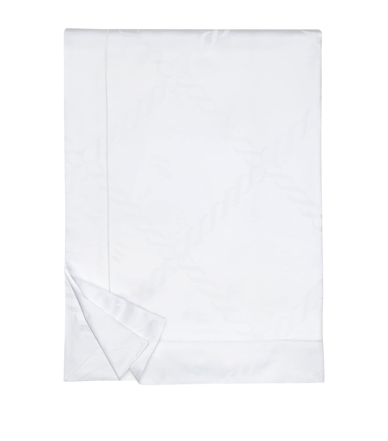 Super King Duvet Cover in Egyptian Cotton with Braid Embroidery, 260cm x 220cm