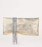Jimmy Choo Zandra leather crystal clutch bag - British product