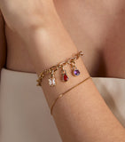 Astrid & Miyu gold-plated July birthstone charm, UK version
