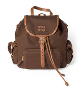 Harrods Miu Miu Canvas-Leather Backpack- Buy online at McGrocer