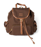 Miu Miu leather canvas backpack 29.5cm - British product