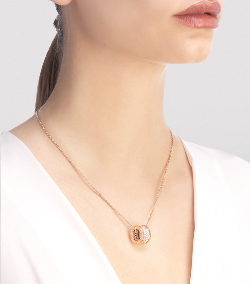 Bvlgari B.zero1 diamond pendant necklace, imported from the UK