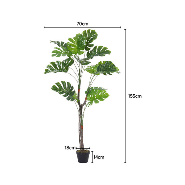 Livingandhome Artificial Monstera Deliciosa Tree 155cm, UK version