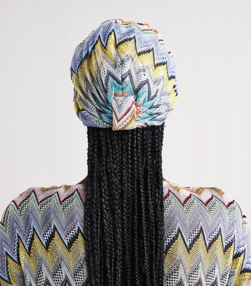 Missoni knot-front zigzag turban imported from the UK