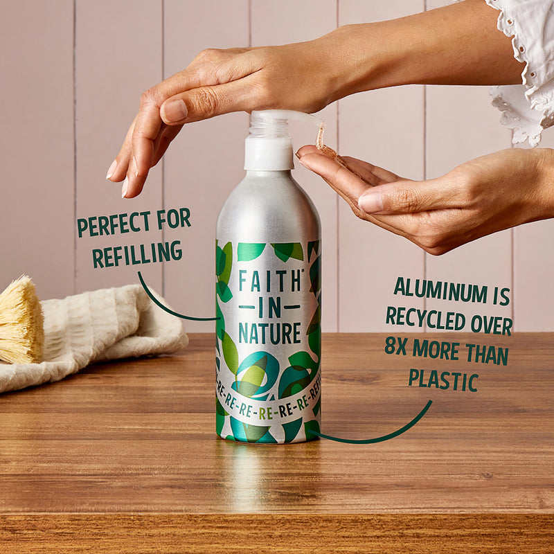 Aluminium Refillable Bottle with Pump 450ml