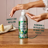 Aluminium Refillable Bottle with Pump 450ml