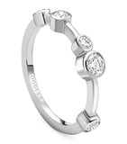Boodles platinum diamond half-hoop ring, imported from the UK