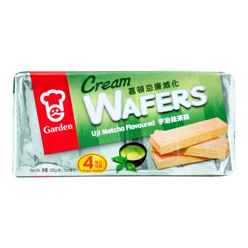 Garden cream wafers in Uji Matcha flavour - British product