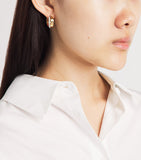 Tory Burch double hoop earrings gold-tone stainless steel, UK version