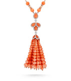 David Morris rose gold and diamond tassel necklace - British product