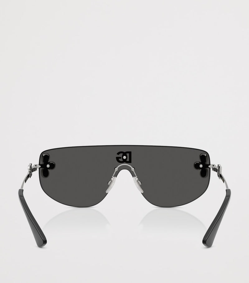 Dolce&Gabbana crystal-embellished visor sunglasses rectangular (British brand)