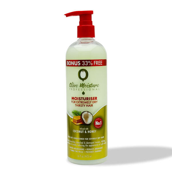 Olive Moisture professional hair moisturiser for dry hair, imported from the UK
