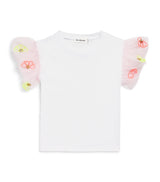 Billieblush Cotton Tulle-Sleeve Kids' T-Shirt (3-12 Years)