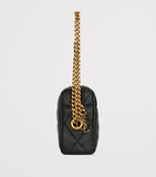 Saint Laurent quilted pouch with chain YSL monogram (British brand)