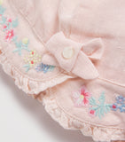 Tartine et Chocolat cotton embroidered baby bonnet (British brand)