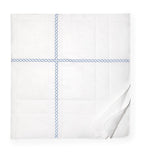 Super King Bedspread in Egyptian Cotton with Braid Embroidery, 290cm x 260cm