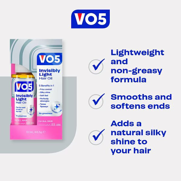 Vo5 Invisibly Light Hair Oil 50ml (British brand)