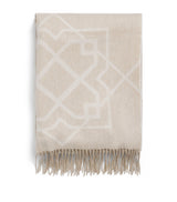 Harrods Harrods of London Cashmere-Lambswool Geometric Throw 140cm x 180cm- Buy online at McGrocer