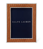 Ralph Lauren Home Leather Brockton Frame 6.5 x 8.5 inches, imported from the UK