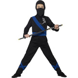 Smiffys Ninja Assassin Costume black and blue, UK version