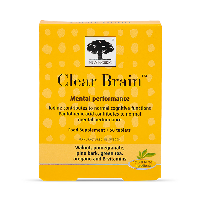 New Nordic Clear Brain 60 tablets, imported from the UK
