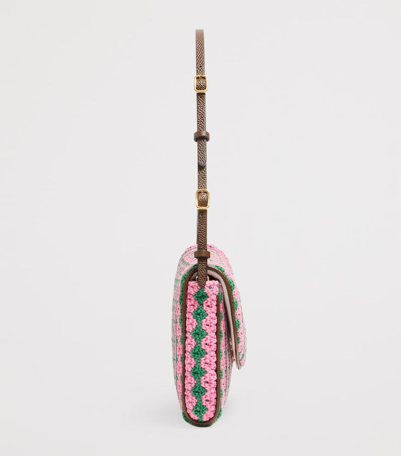 Valentino Garavani small crochet DeVain shoulder bag, UK version