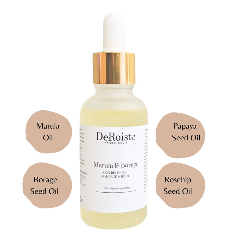 Marula & Borage skin relief oil (British brand)